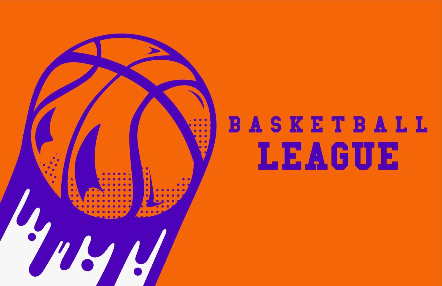 Modern Trendy Basketball League Background vector