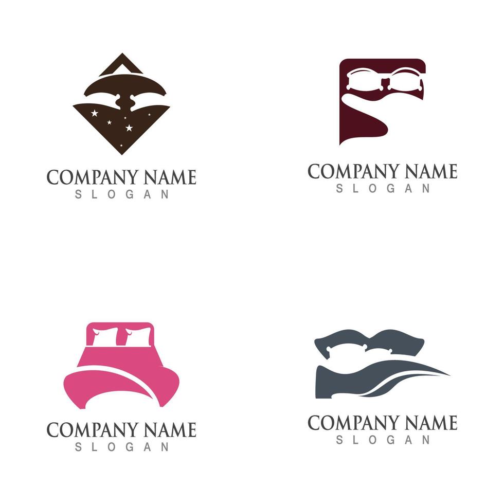 Bed Minimalist Logo image Design Icon Vector