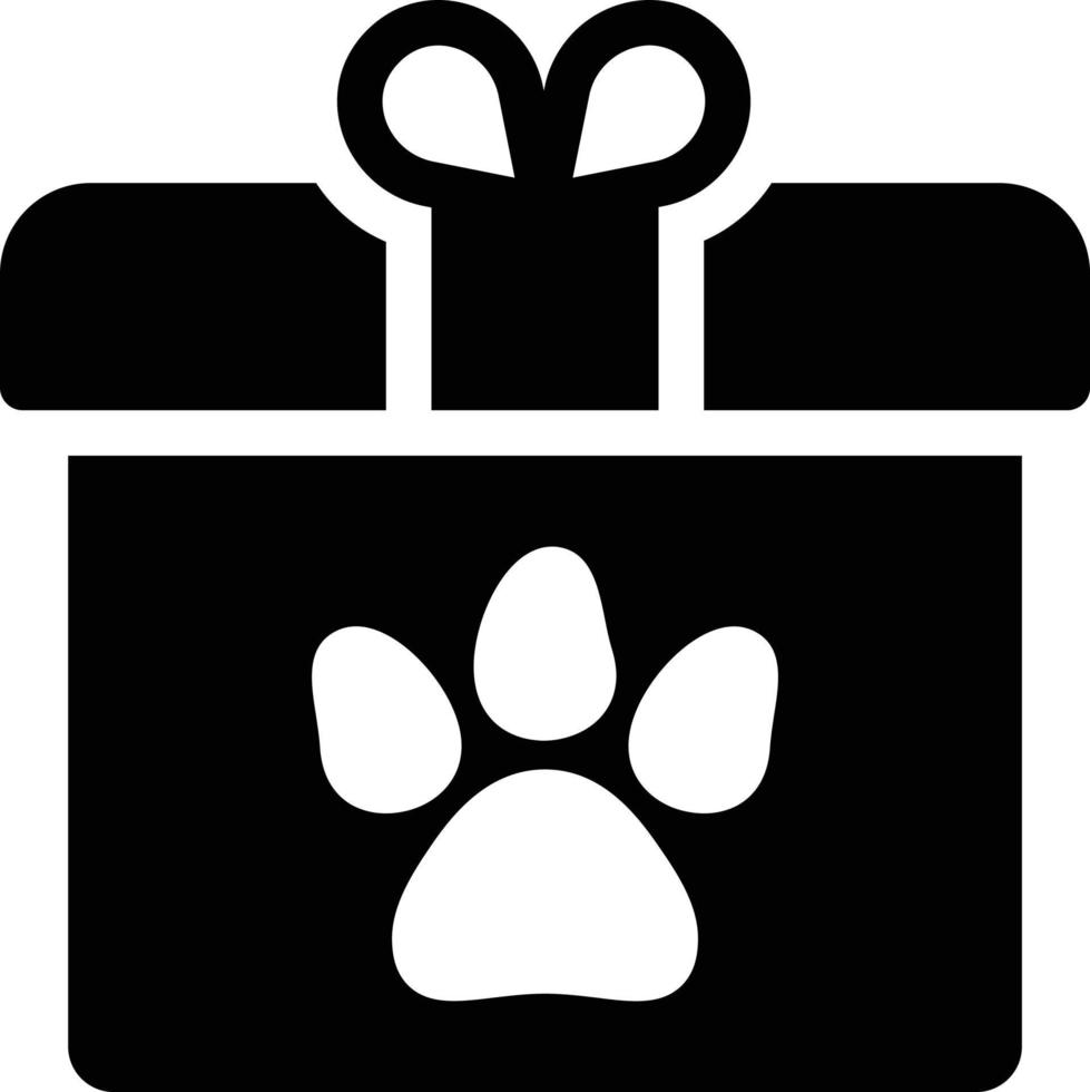 Ilustración de vector de regalo para mascotas en un fondo. Símbolos de calidad premium. Iconos vectoriales para concepto y diseño gráfico.