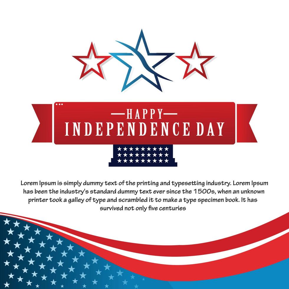 illustration independence day free vector