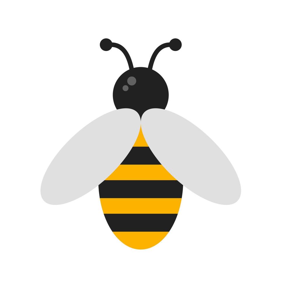 icono de línea de abeja vector