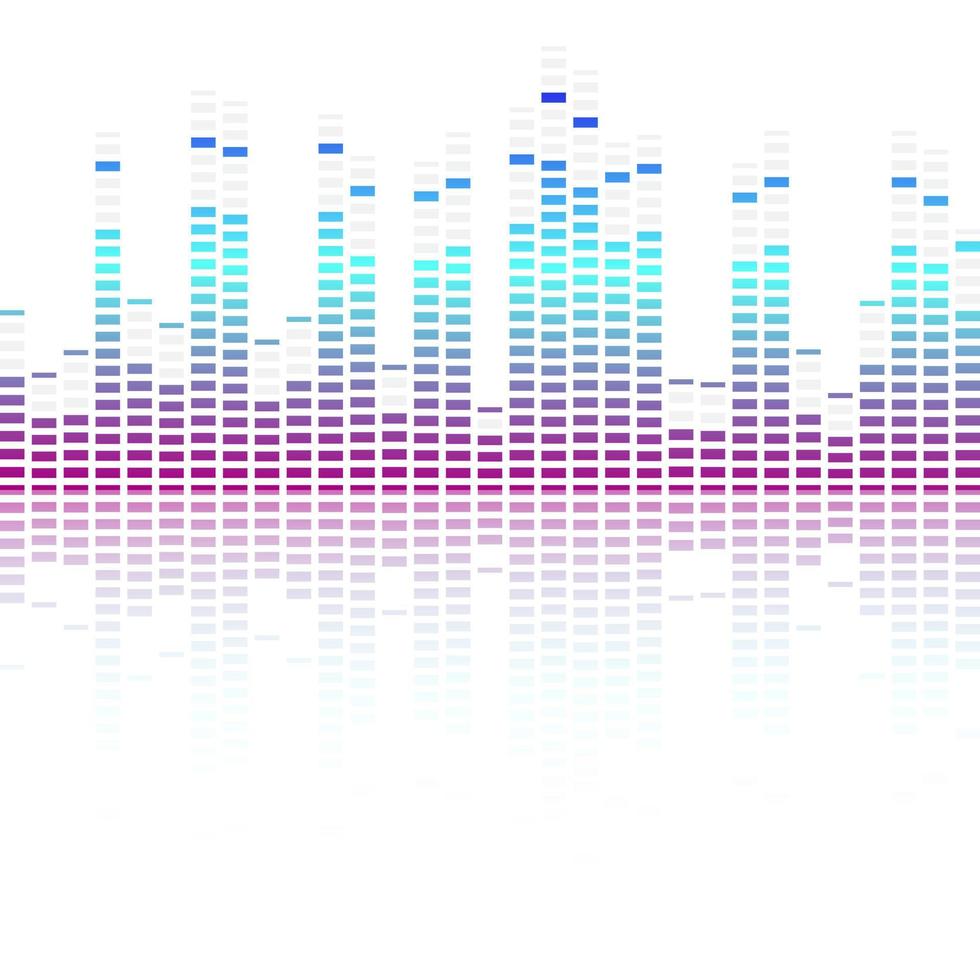 Sound wave equalizer vector design. Vector illustration on a white background