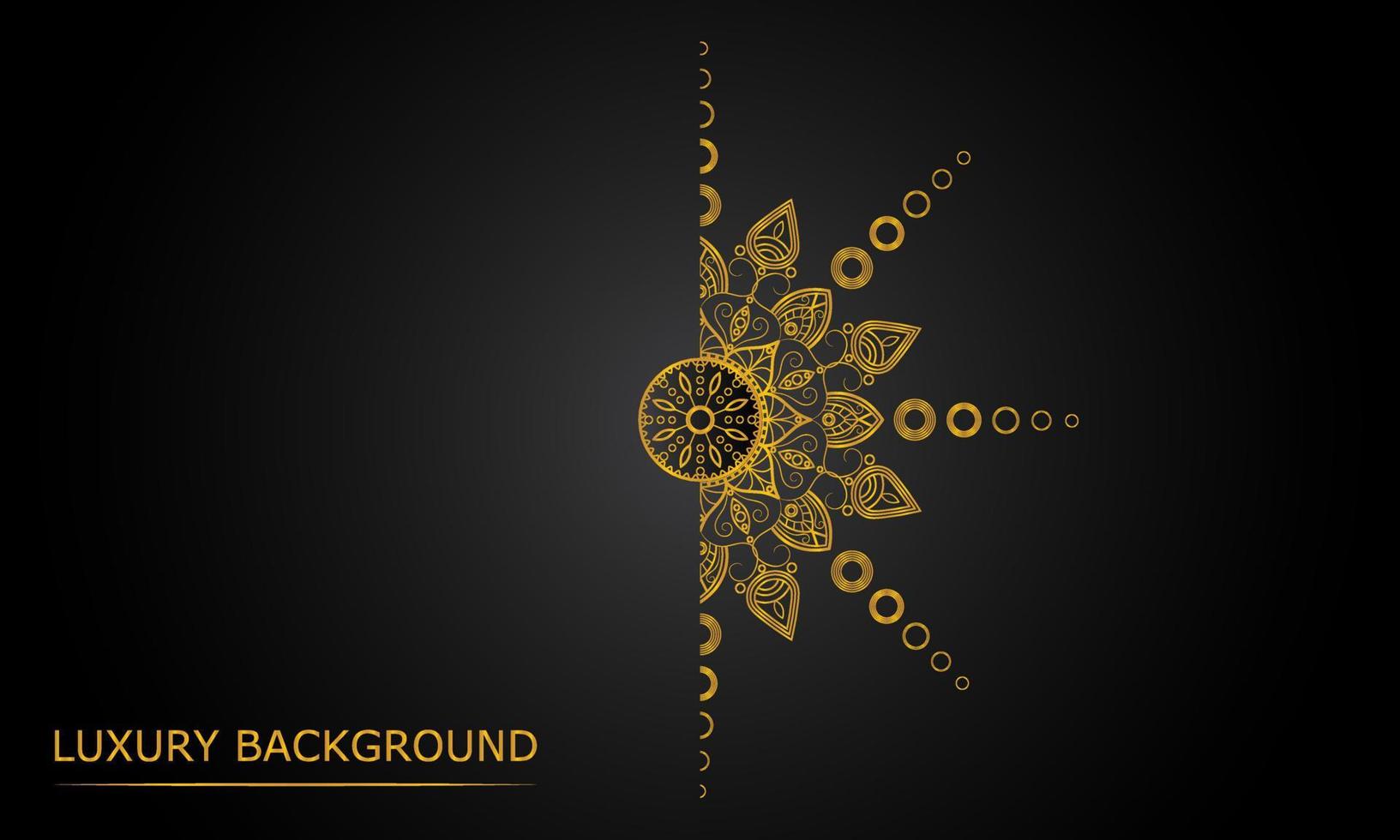 Vector luxury islamic background with golden mandala