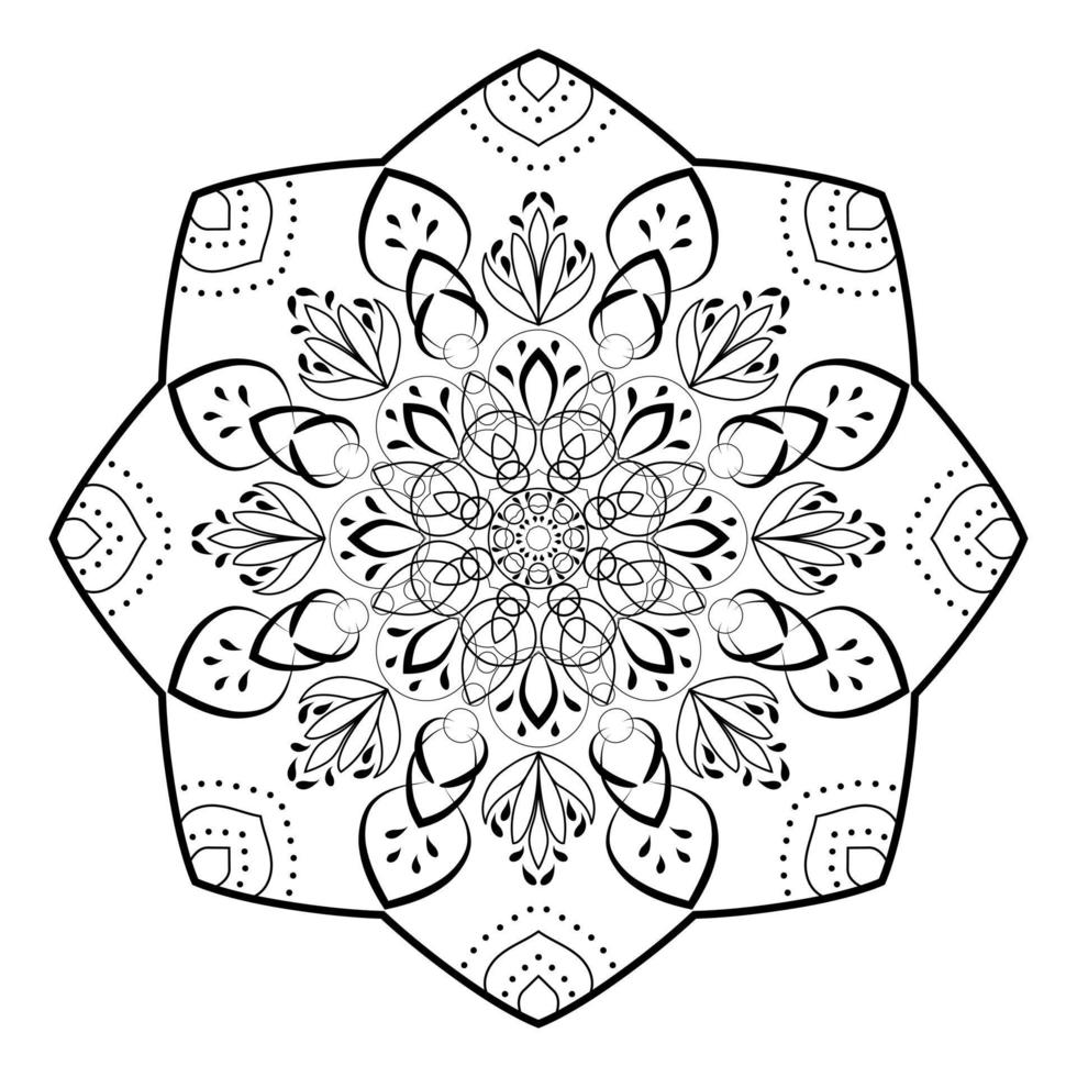 patrón de mandala aislado. marco de origen étnico vintage. ilustración vectorial vector