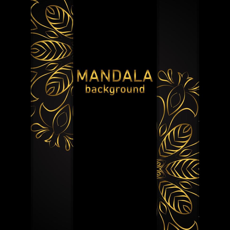 fondo islámico vectorial. patrones de mandala dorado. banner con lugar para texto. diseño de postal vector