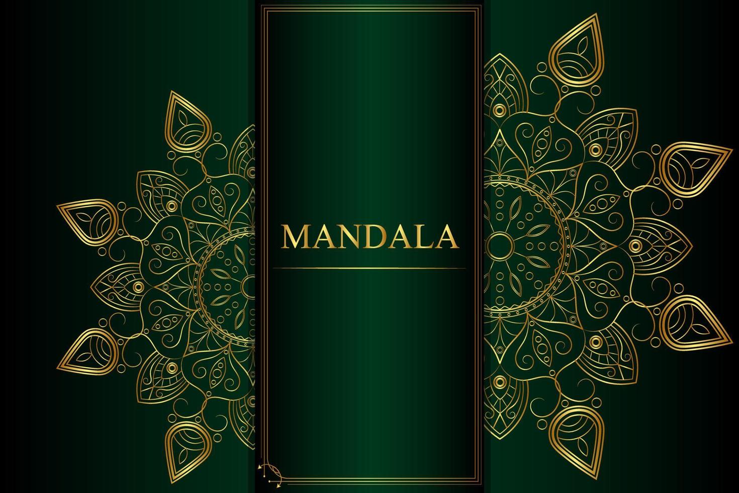 Fondo de mandala de lujo con patrón arabesco dorado estilo árabe islámico oriental. mandala decorativo de estilo Ramadán. mandala para imprimir, póster, portada, folleto, volante, pancarta vector