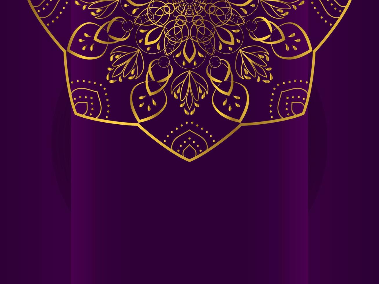 Ethnic arabic style mandala pattern background. Greeting card, invitation, banner, packaging, business card with place for text. Vector illustration