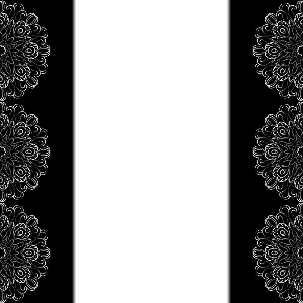 Vector illustration. Romantic wedding invitation. Abstract round ornament. Good for design in business. Rich silver design