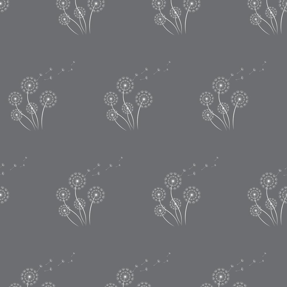 Seamless pattern from dandelions. Cute vector pattern for textile, wrapping paper. The background. Vector illustration