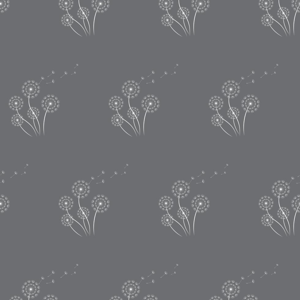 Seamless pattern from dandelions. Cute vector pattern for textile, wrapping paper. The background. Vector illustration