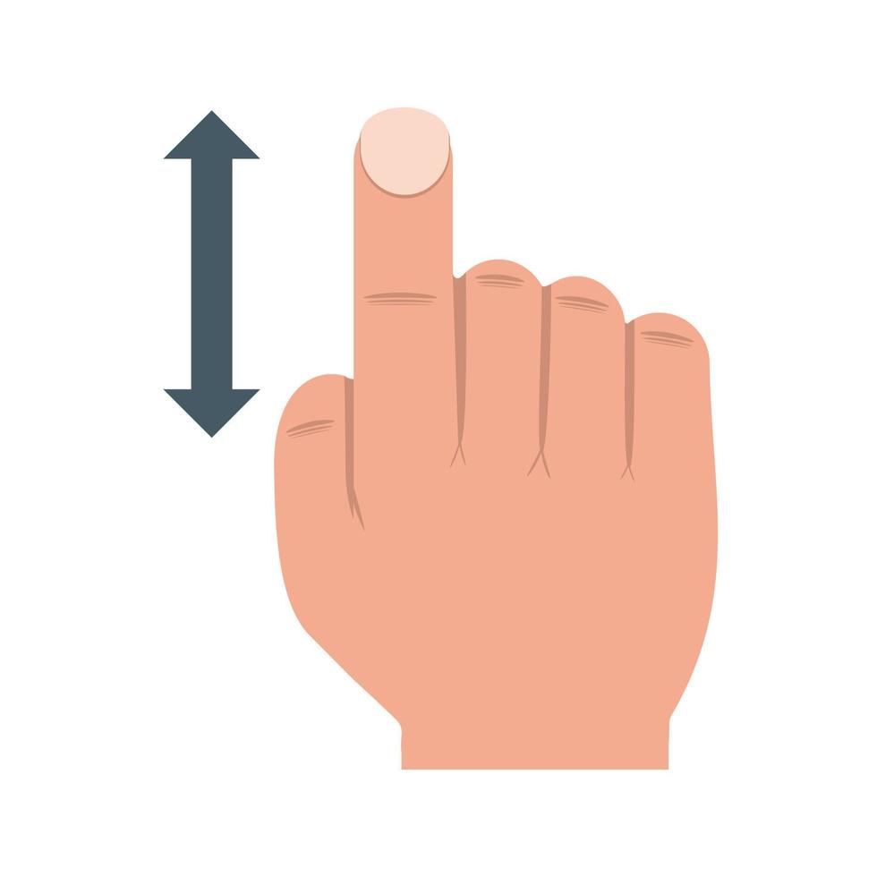 Vertical Scroll Flat Multicolor Icon vector