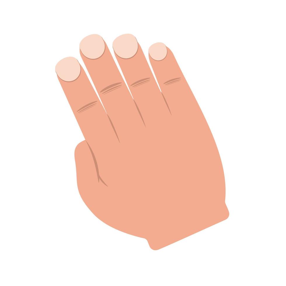 Tilted Hand Flat Multicolor Icon vector