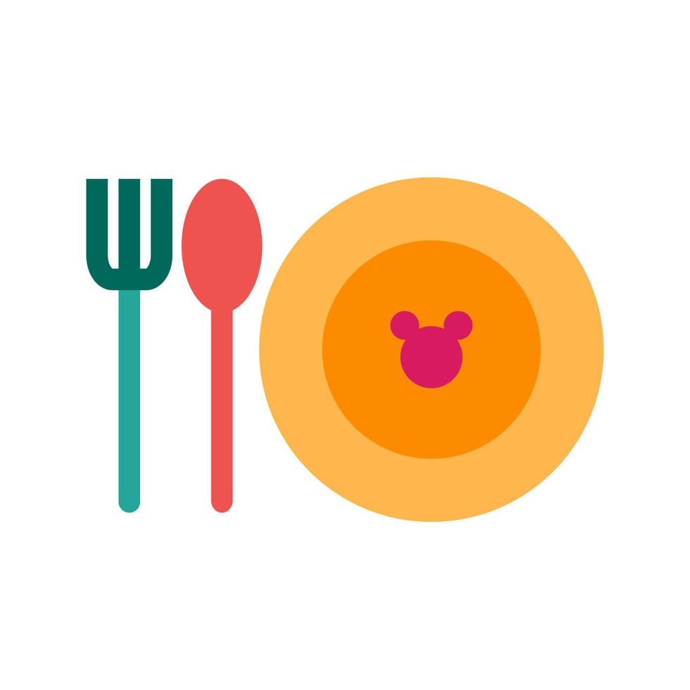 icono multicolor plano de comida para bebés vector