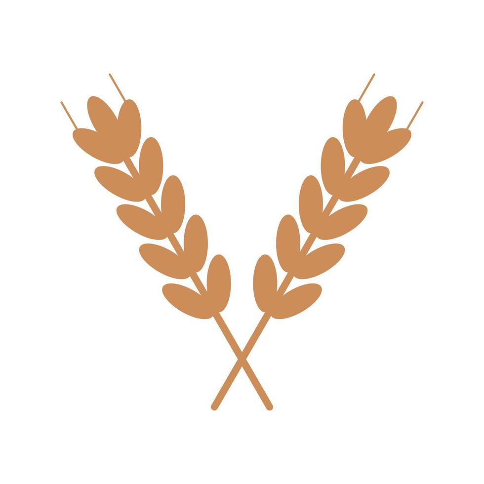 Wheat Flat Multicolor Icon vector