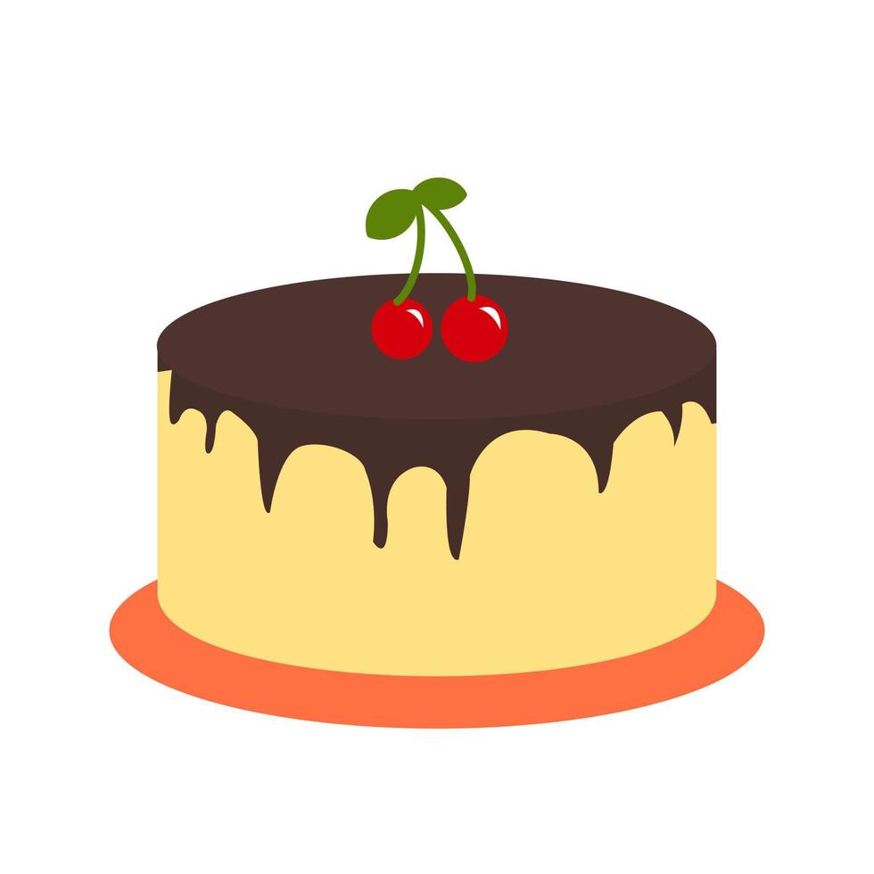 Cake III Flat Multicolor Icon vector