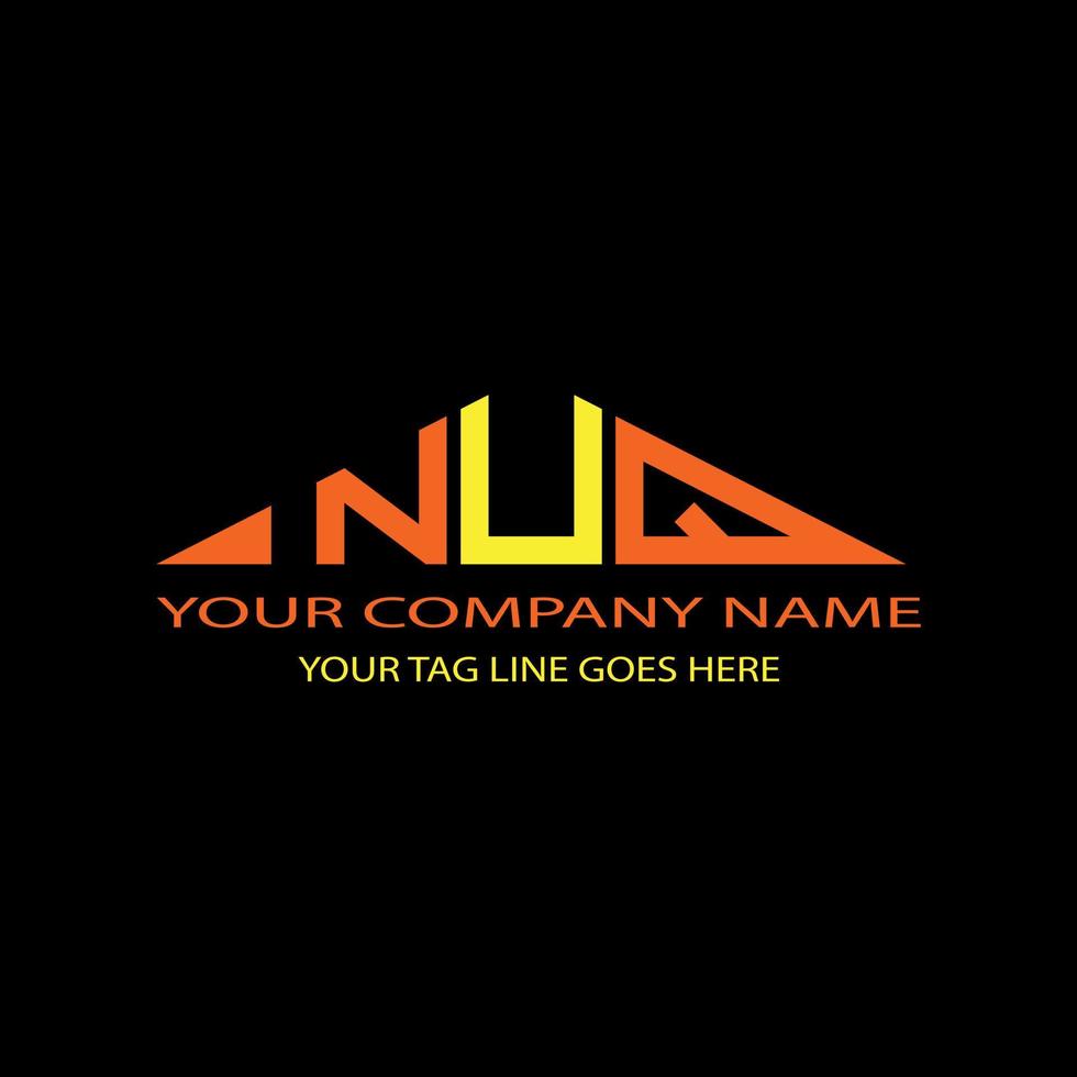 NUQ letter logo creative design with vector graphic