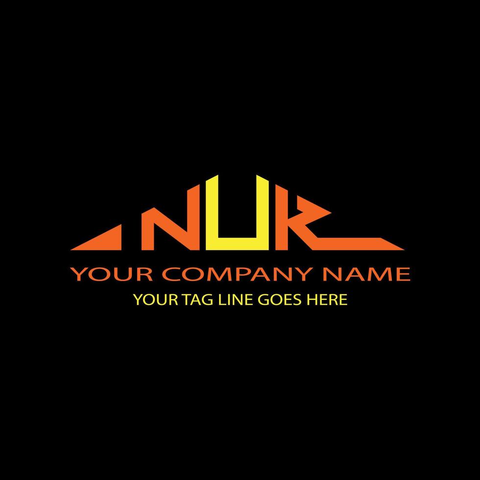 NUK letter logo creative design with vector graphic