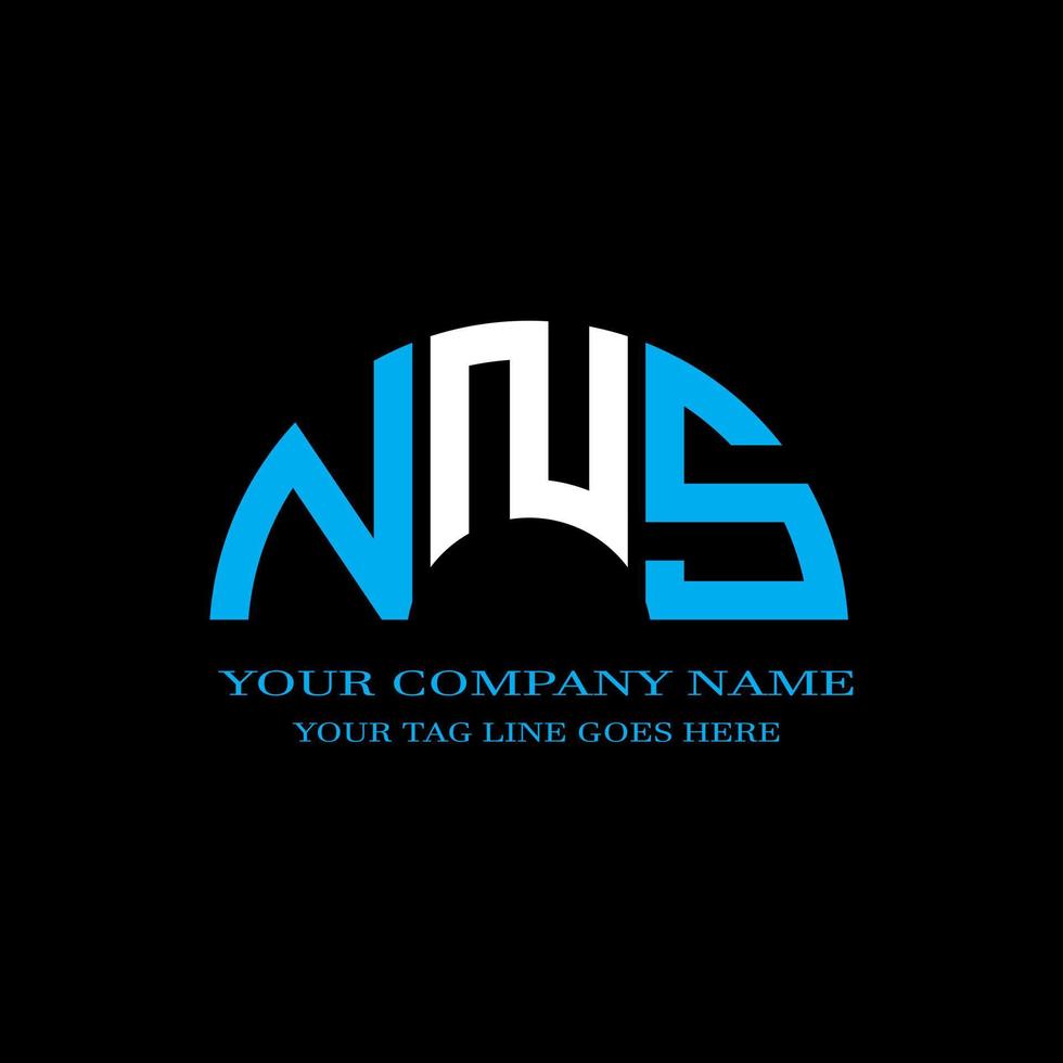 NNS letter logo creative design with vector graphic