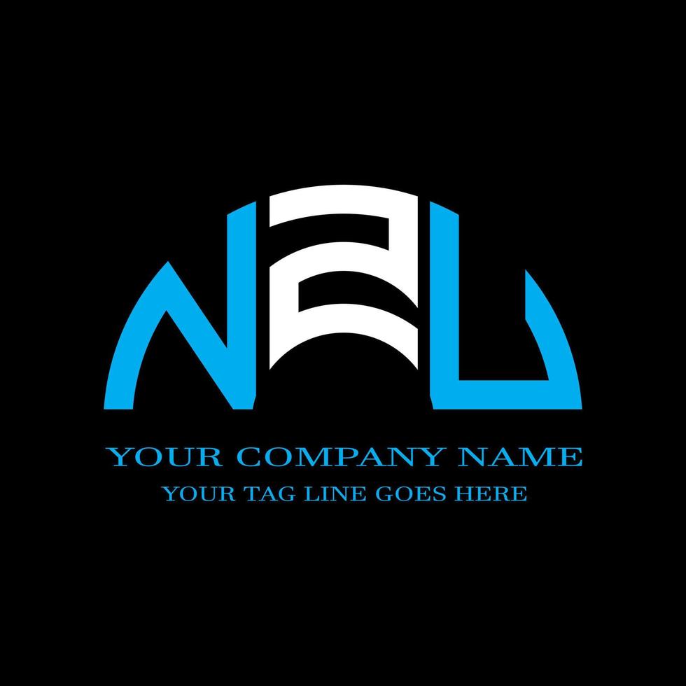 diseño creativo del logotipo de la letra nzu con gráfico vectorial vector