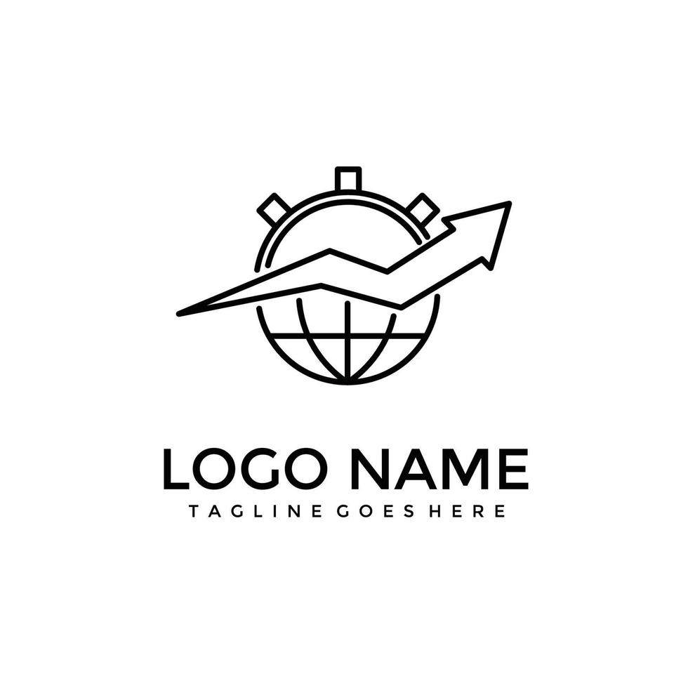 diseño de logotipo de gráfico de marketing empresarial vector
