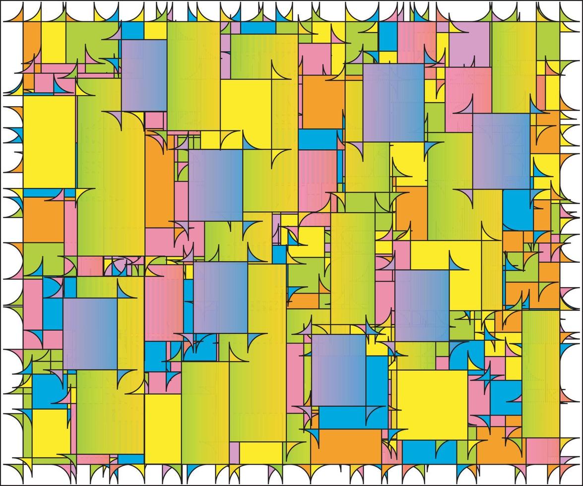 fondo de formas geométricas multicolores, cuadrados y rectángulos vector