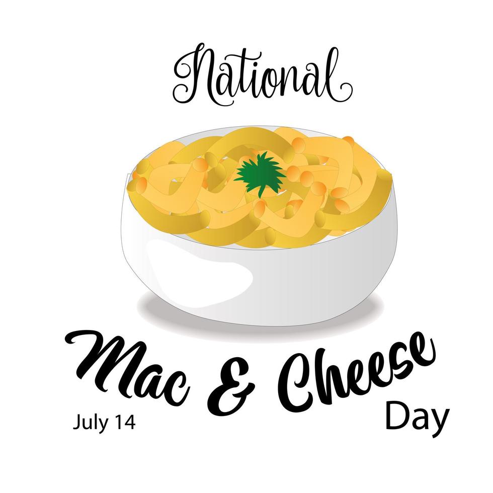 National Mac and Cheese Day Sign vector