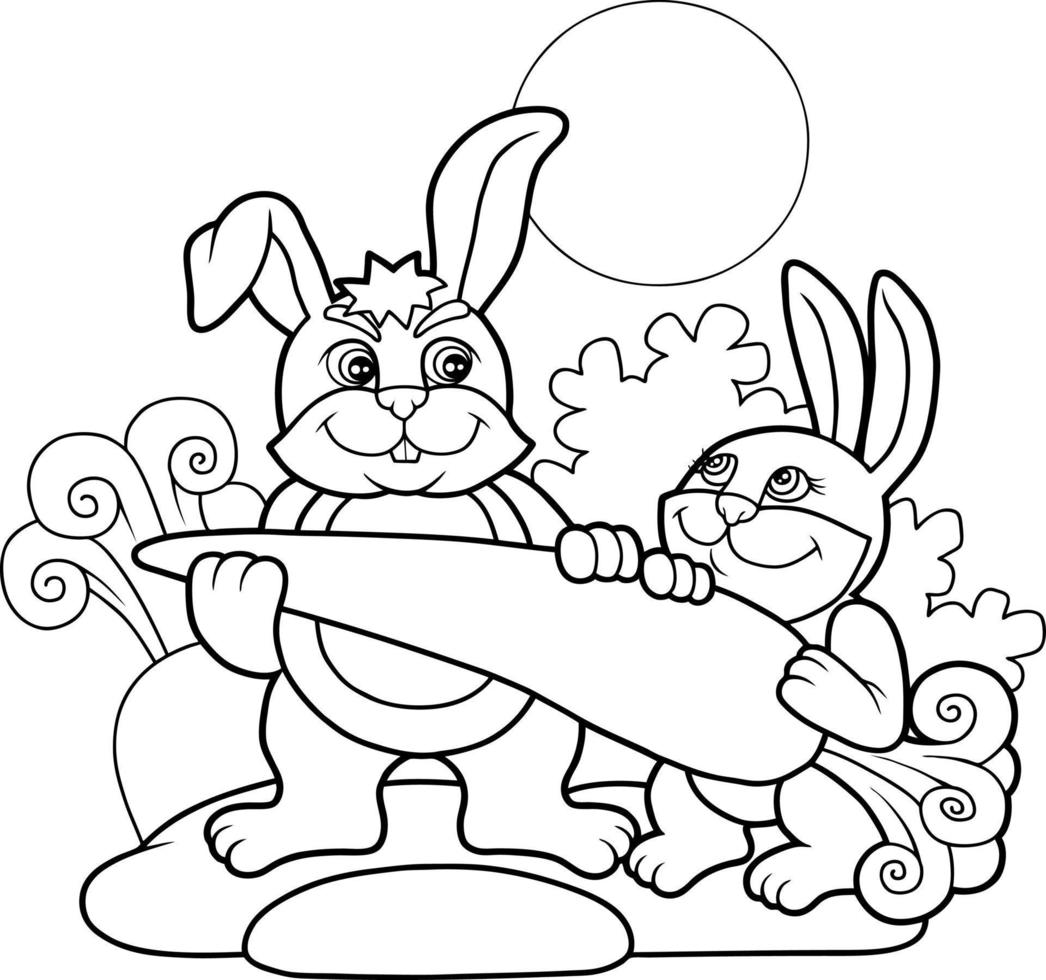 little cute bunny vector