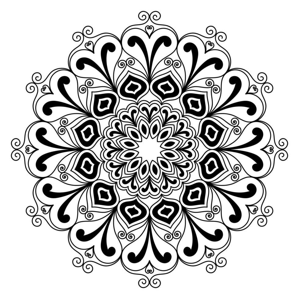 mandala for coloring pages, patterns, beautiful mantras, Islamic backgrounds, wedding cards, decoration templates, and T-Shirt designs vector