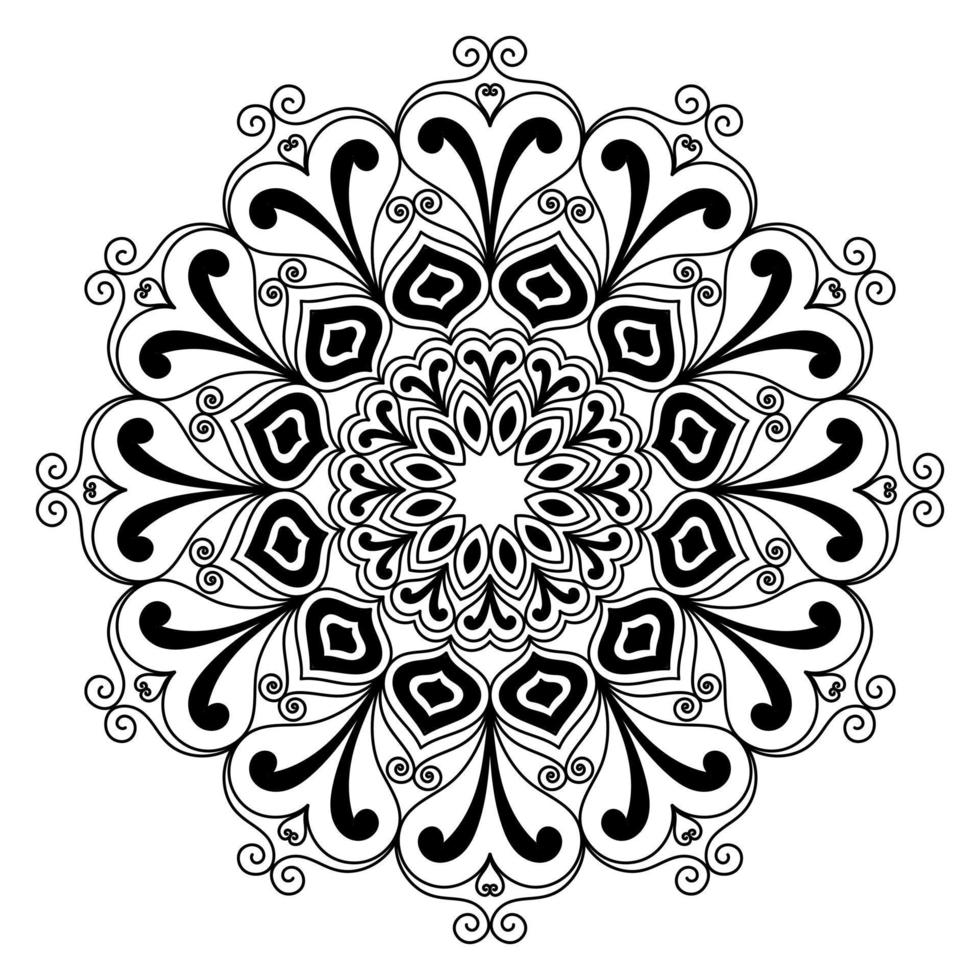 mandala para colorear páginas, patrones, hermosos mantras, fondos islámicos, tarjetas de boda, plantillas de decoración y diseños de camisetas vector