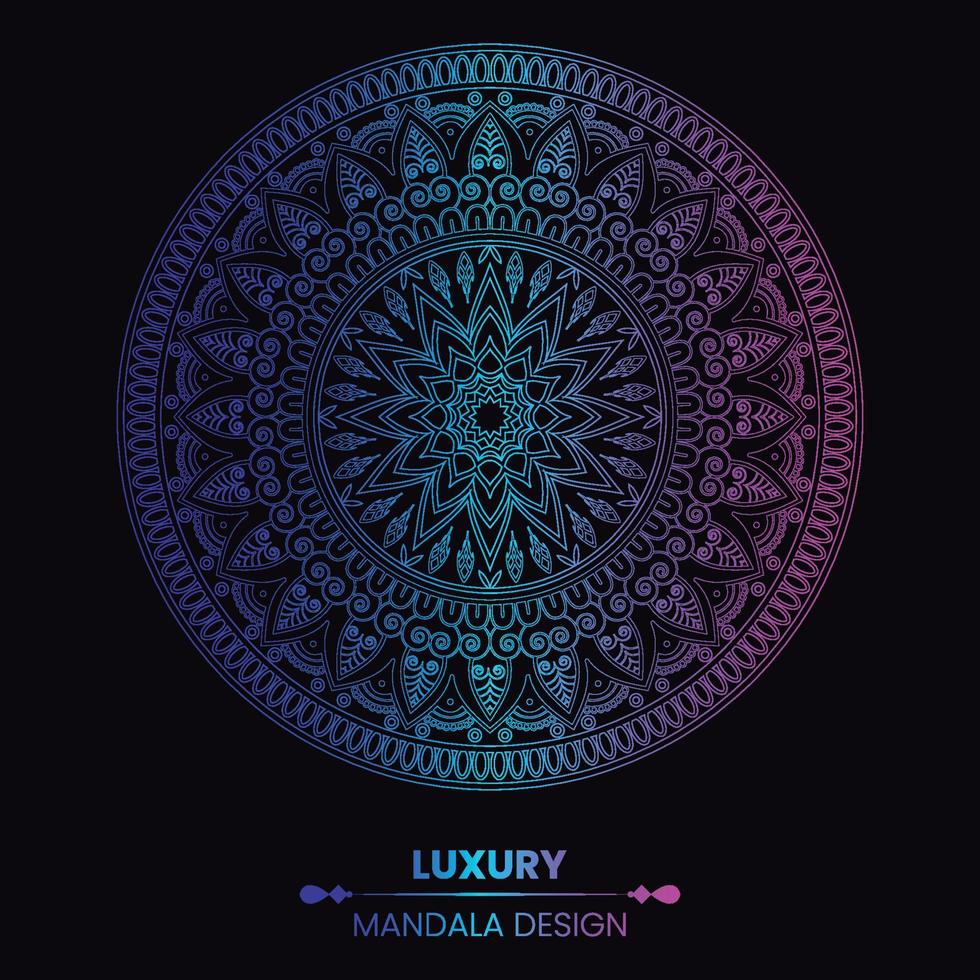 Luxury ornamental mandala design background in multicolor vector