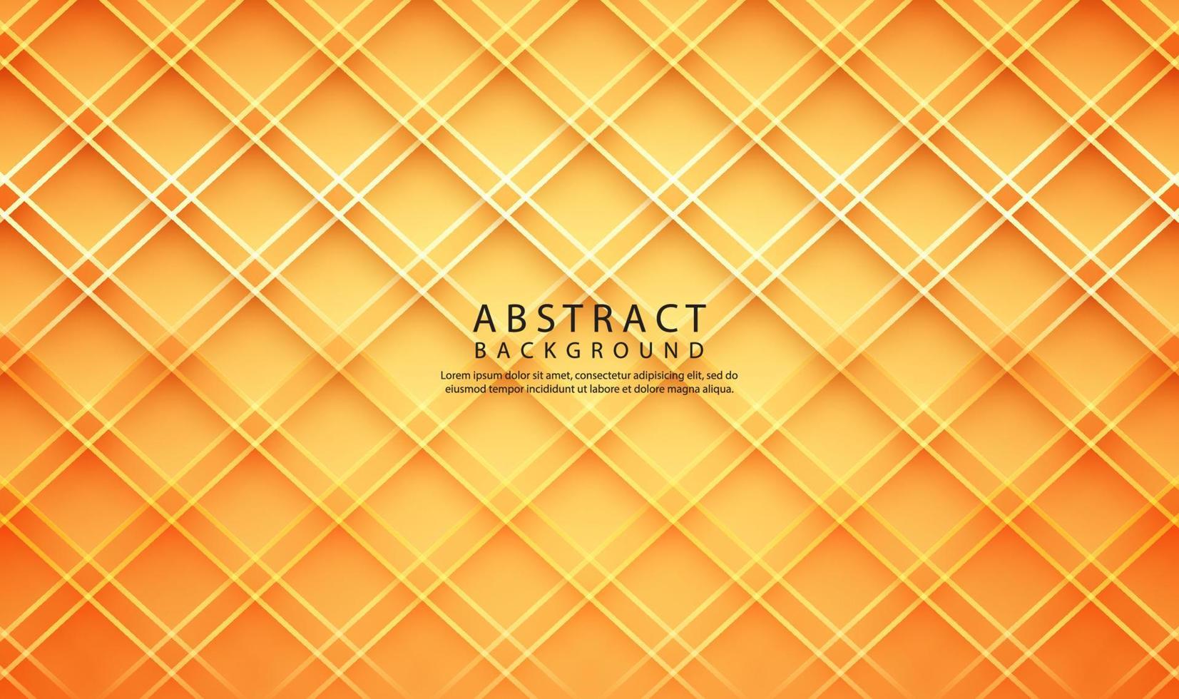 3D orange geometric abstract background overlap layer on bright space with line cut texture effect. Graphic design element elegant style concept for banner flyer, card, brochure cover, or landing page vector