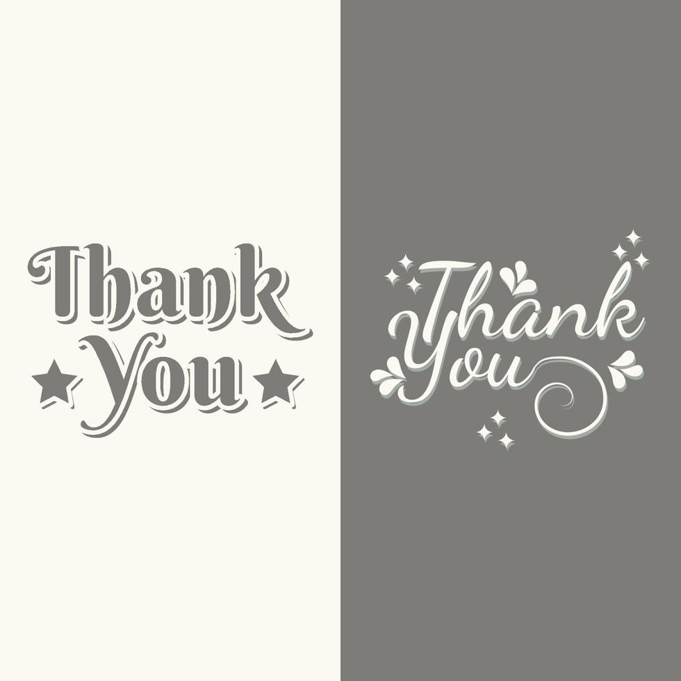 Thank you Hand Draw Lettering vector