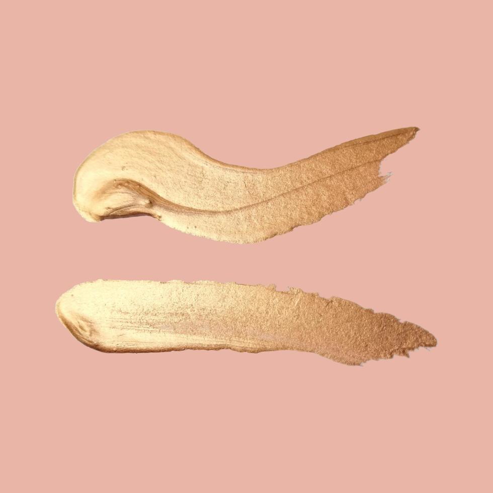 Gold Texture Blob Paint Stain Label. vector