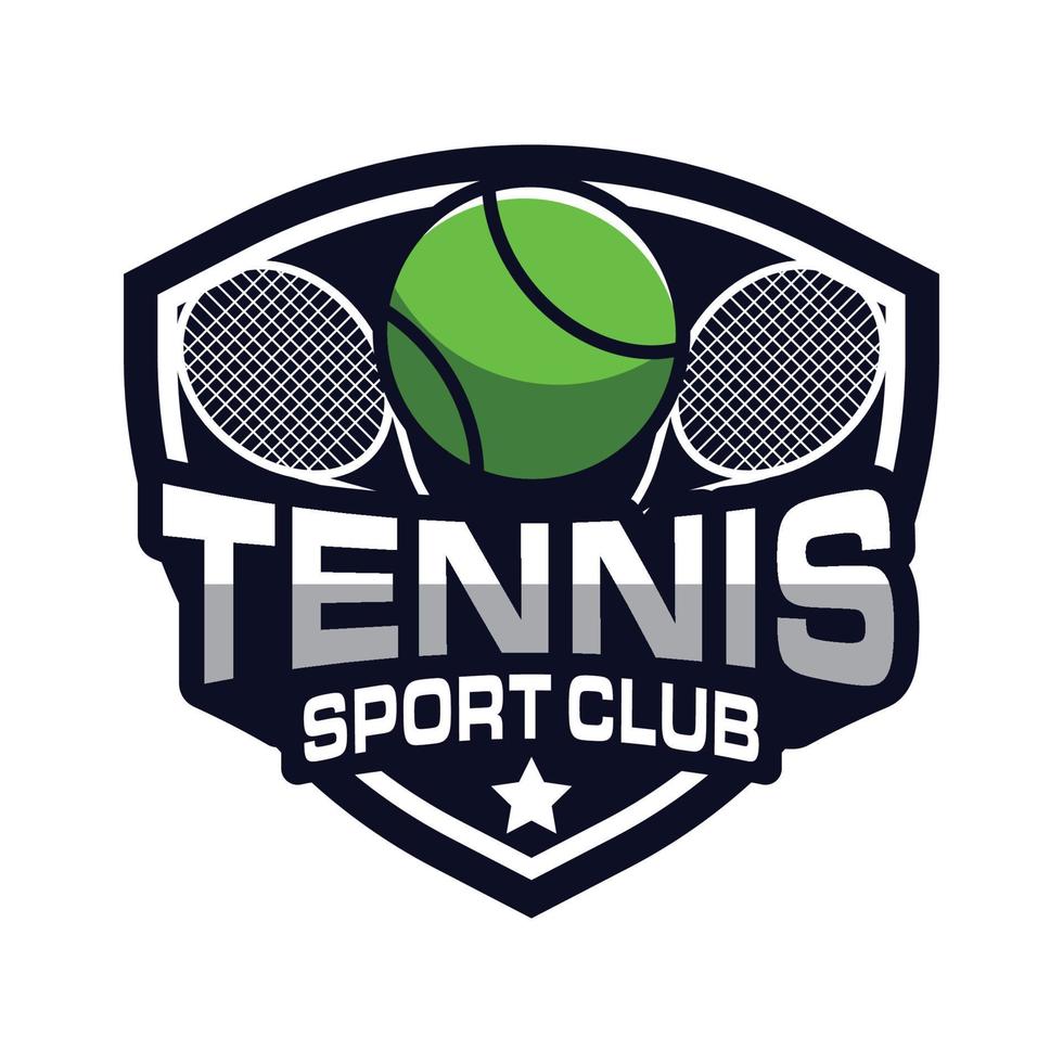 diseño de logo de tenis, logo deportivo vector