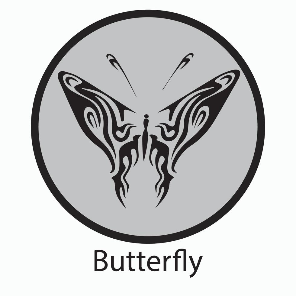 hermoso icono de mariposa vector