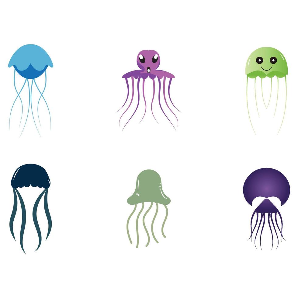 cute jelly fish Vector icon design illustration Template 9263860