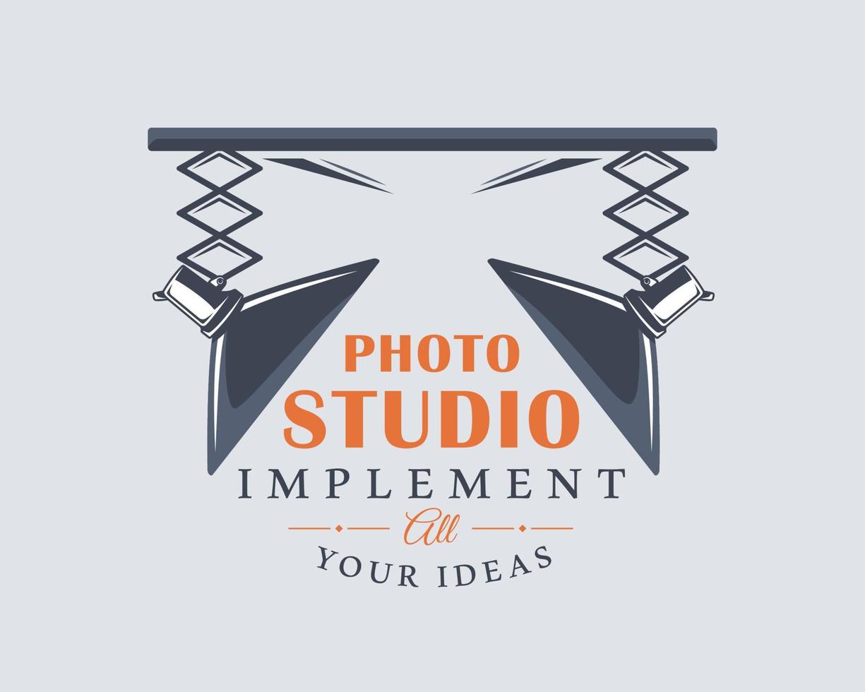 Photo studio label concept vector