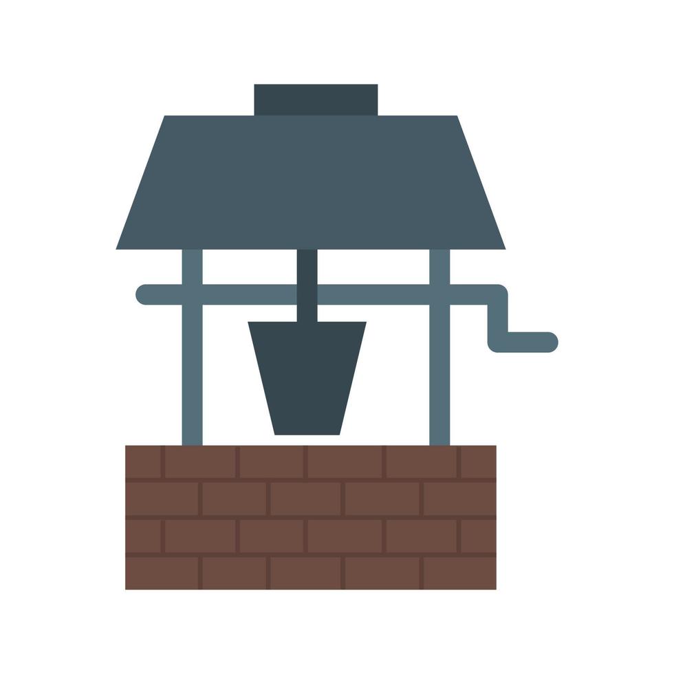 Water Well Flat Multicolor Icon vector