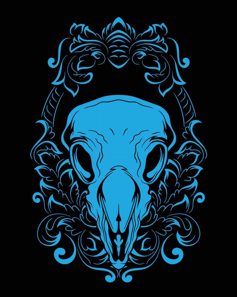 ilustración de ilustraciones de cráneo animal y diseño de camiseta vector premium
