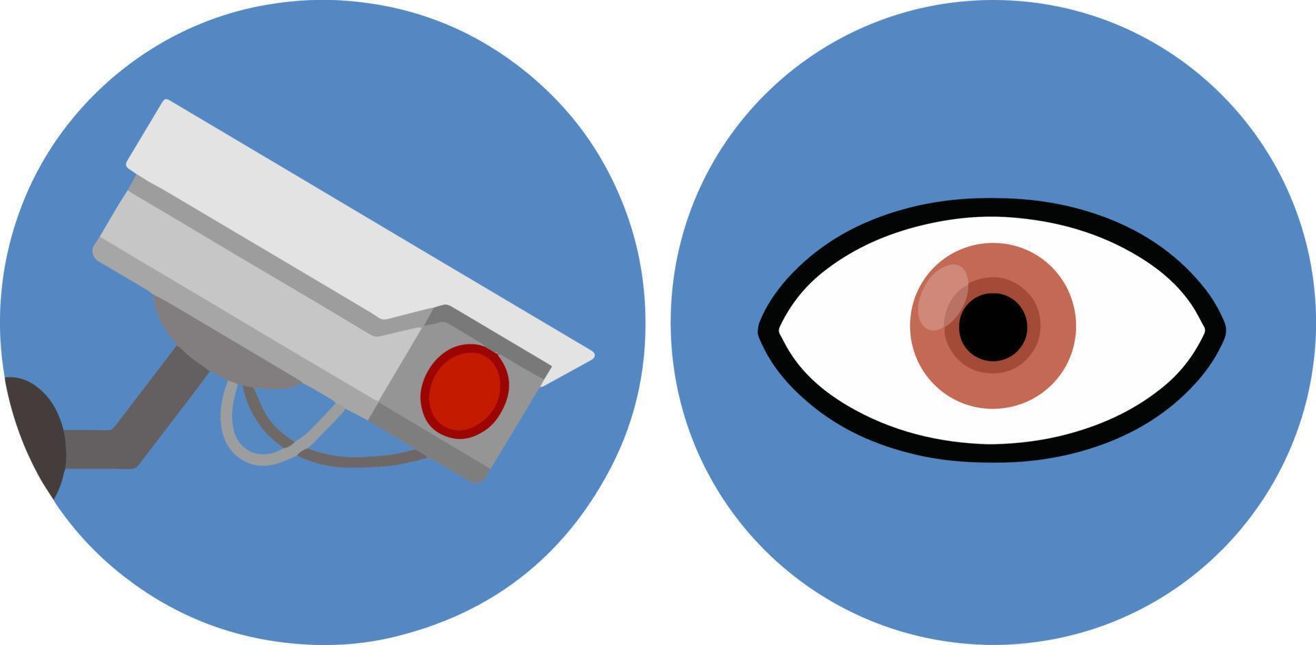 Video surveillance camera. vector