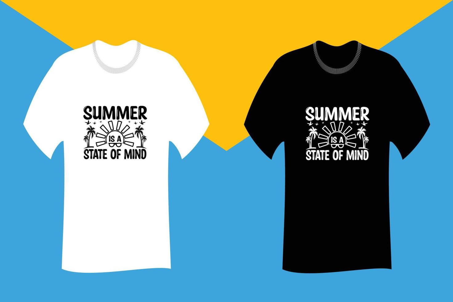 el verano es un diseño de camiseta de estado mental vector