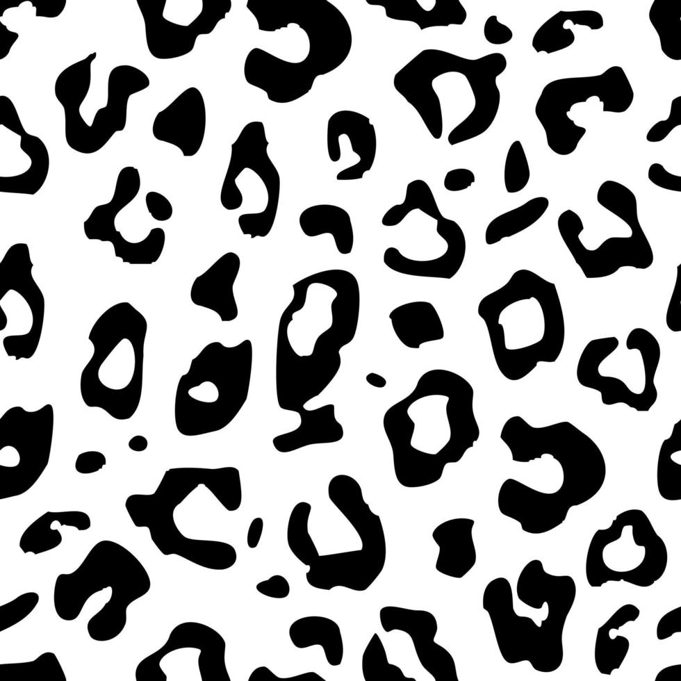 Leopard print seamless background pattern black Vector Image