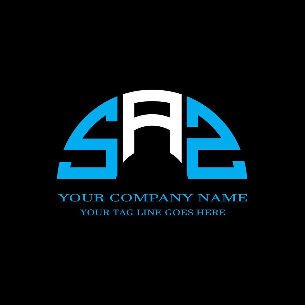SAZ letter logo creative design with vector graphic