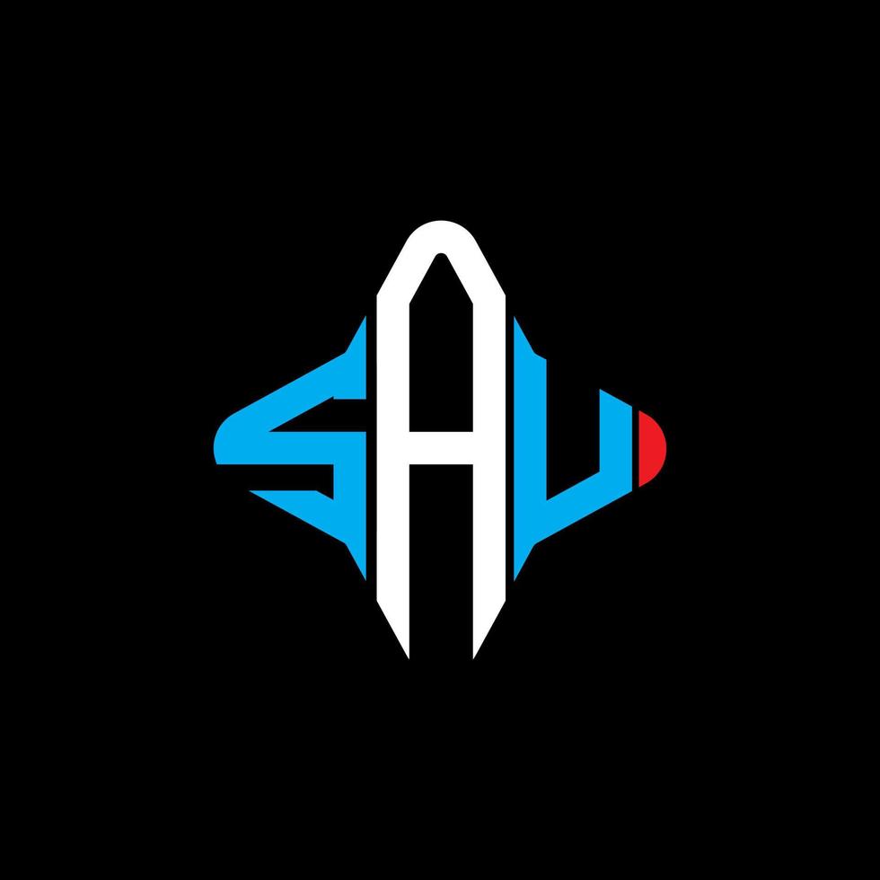 SAU letter logo creative design with vector graphic
