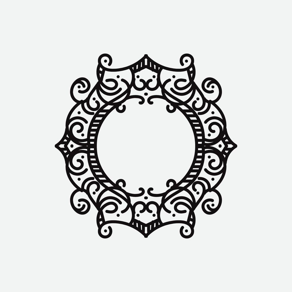 vintage ornament or retro ornament isolated on white background vector