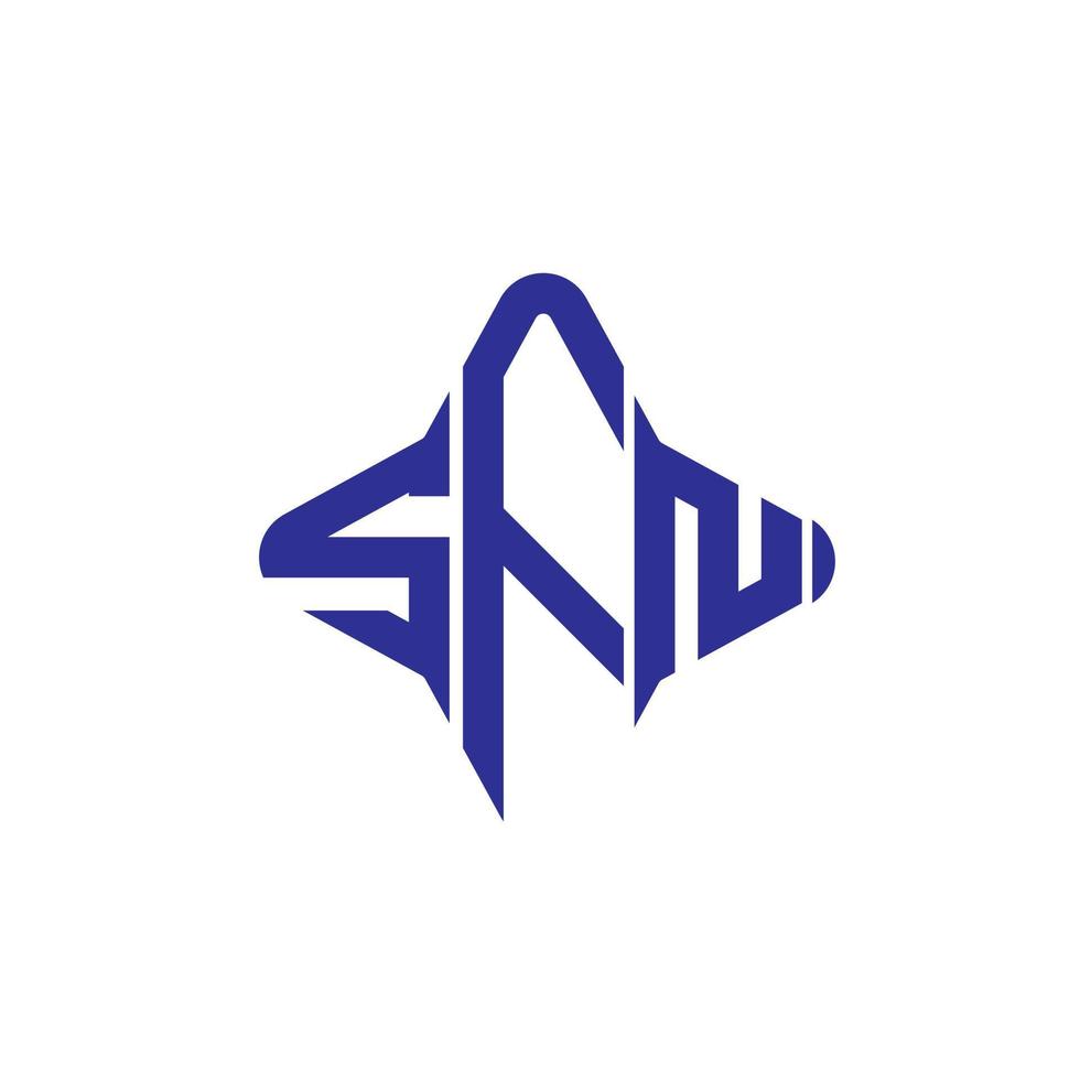 diseño creativo del logotipo de la letra sfn con gráfico vectorial vector