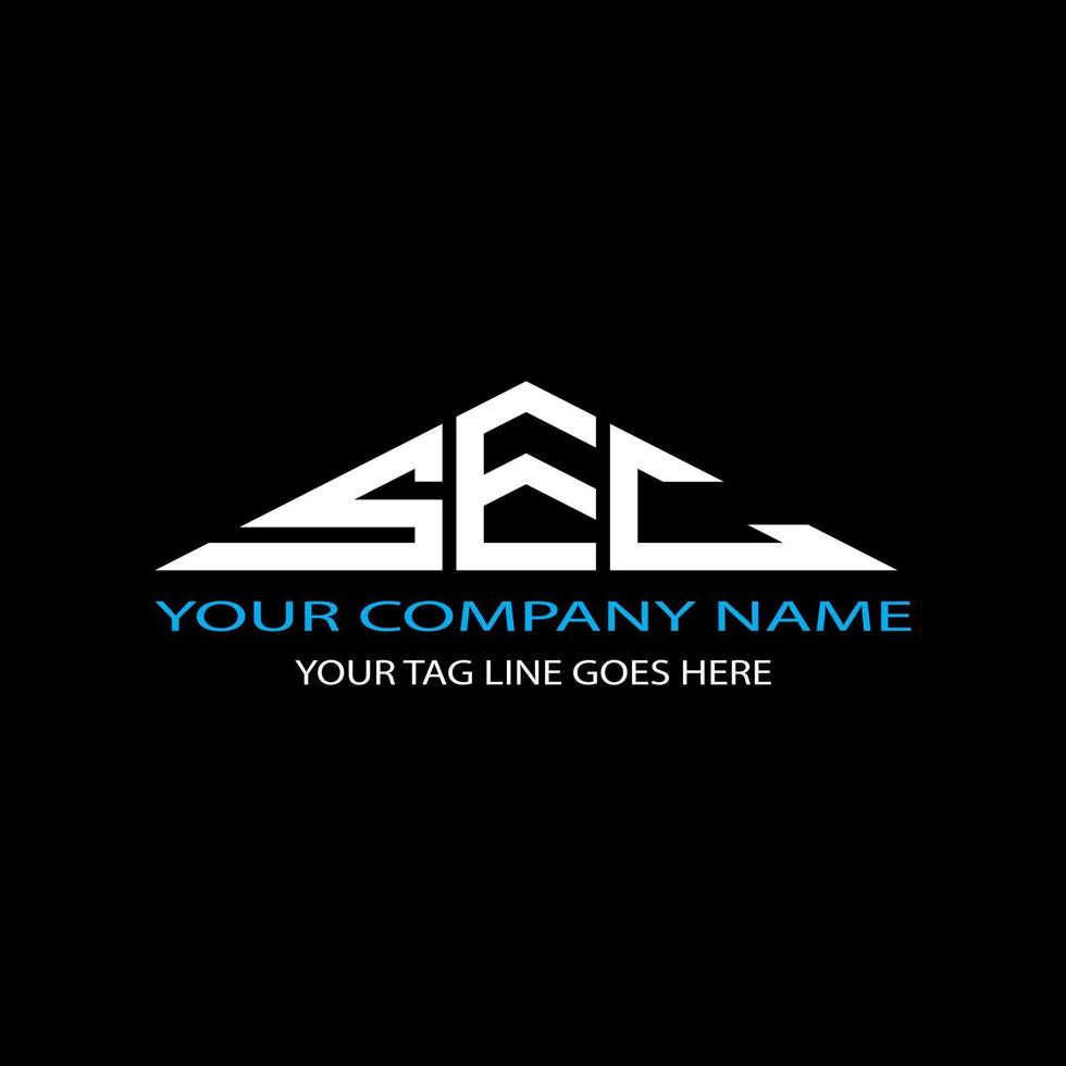 SEC letter logo creative design with vector graphic
