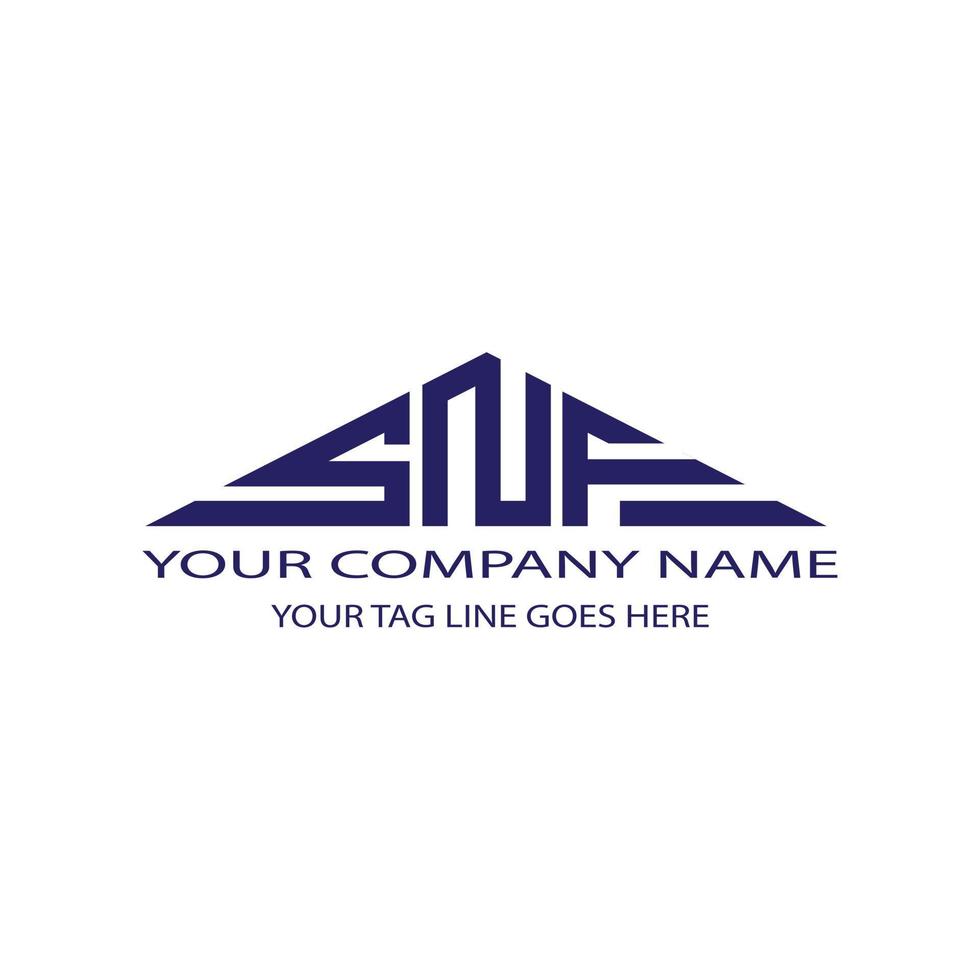 SNF letter logo creative design with vector graphic