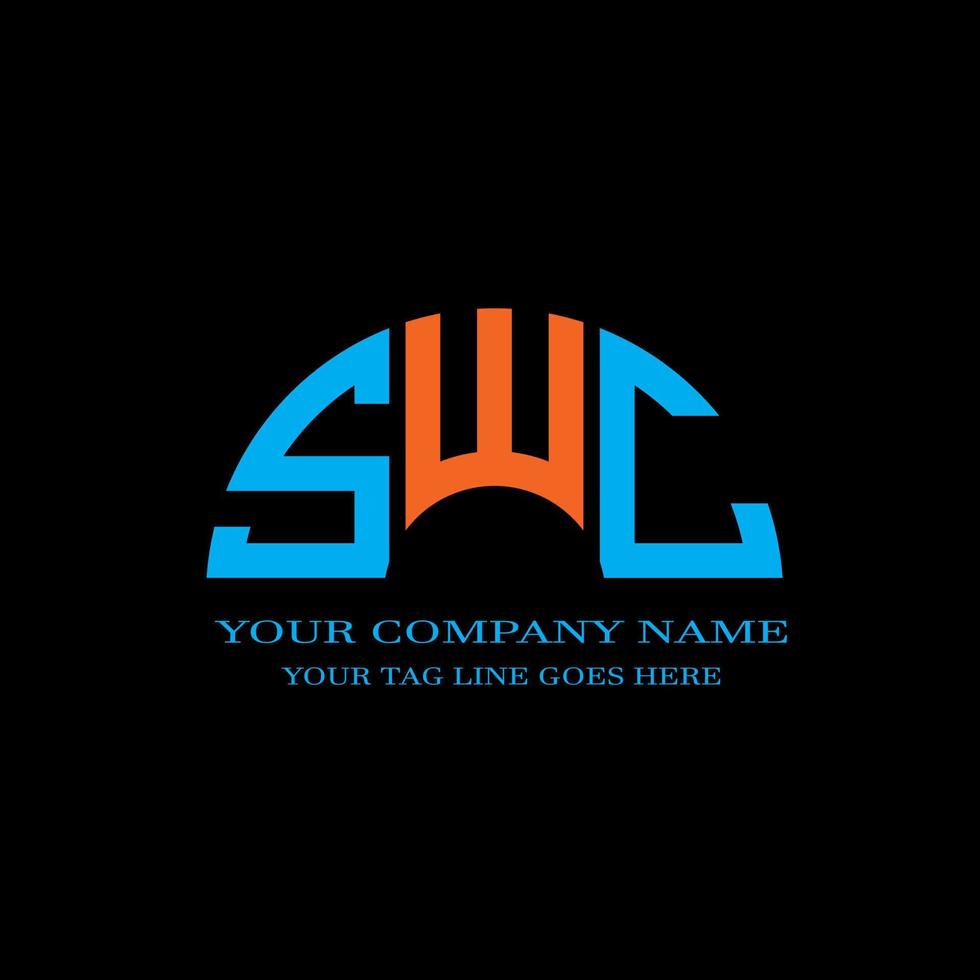 SWC letter logo creative design with vector graphic