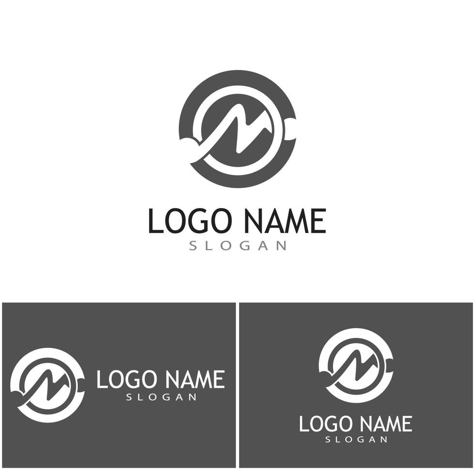 Diseño de ilustración de vector de plantilla de logotipo de letra m